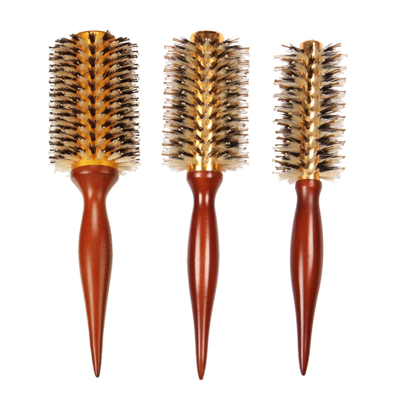 Wood Barrel Round Brush for Salon