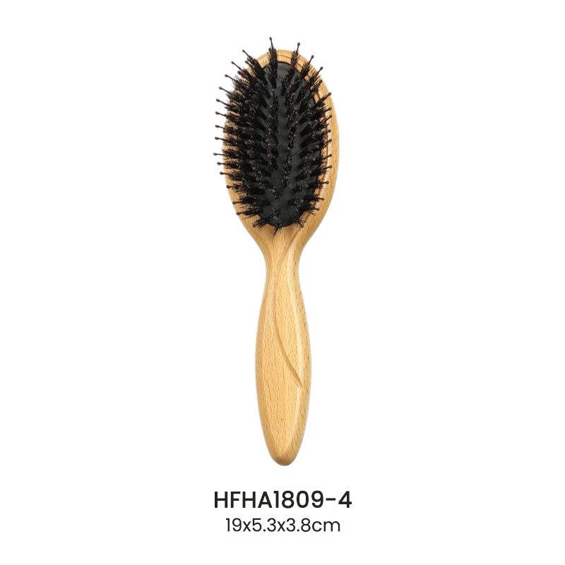 Beech Wood Paddle Brush with Laser Handle