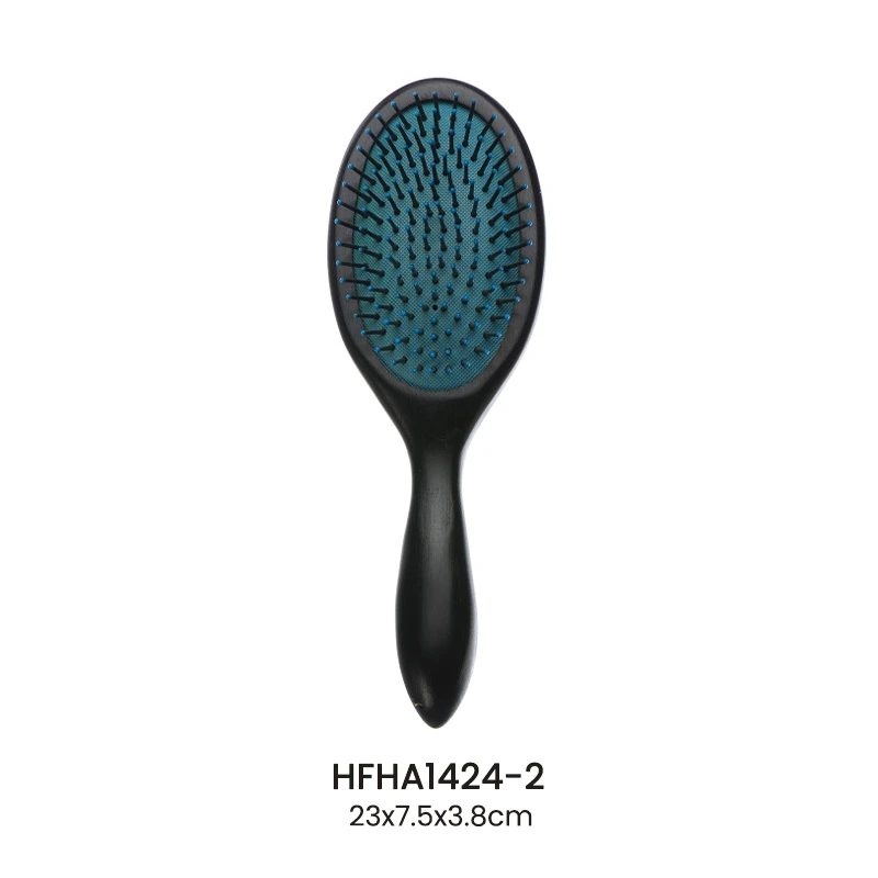 100% Natural Wood Paddle Brush with Blue Cushion