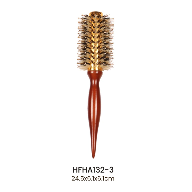 Wood Barrel Round Brush for Salon