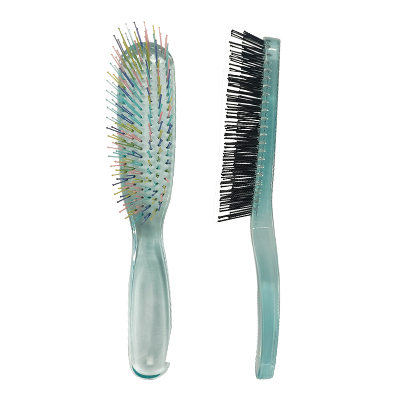 Plastic Detangling Hair Brush with Double-layer Pins