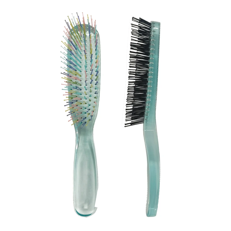Plastic Detangling Hair Brush with Double-layer Pins