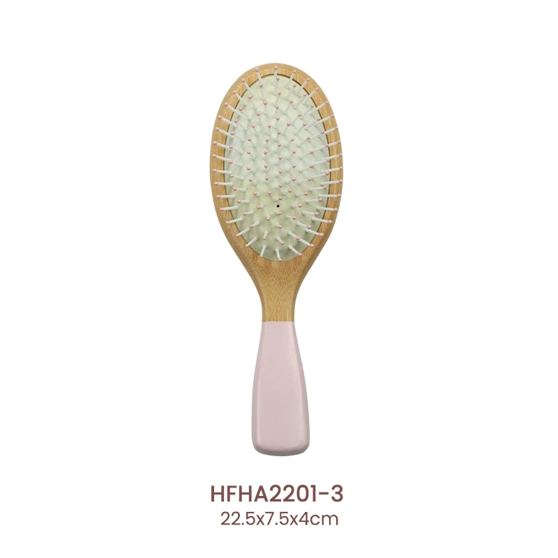 OEM Special Paint Wood Paddle Hair Brush, Assorted Pin Styles, Rectangle & Oval Shapes
