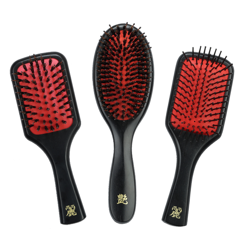 Custom High Quality Paint Wood Paddle Hair Brush