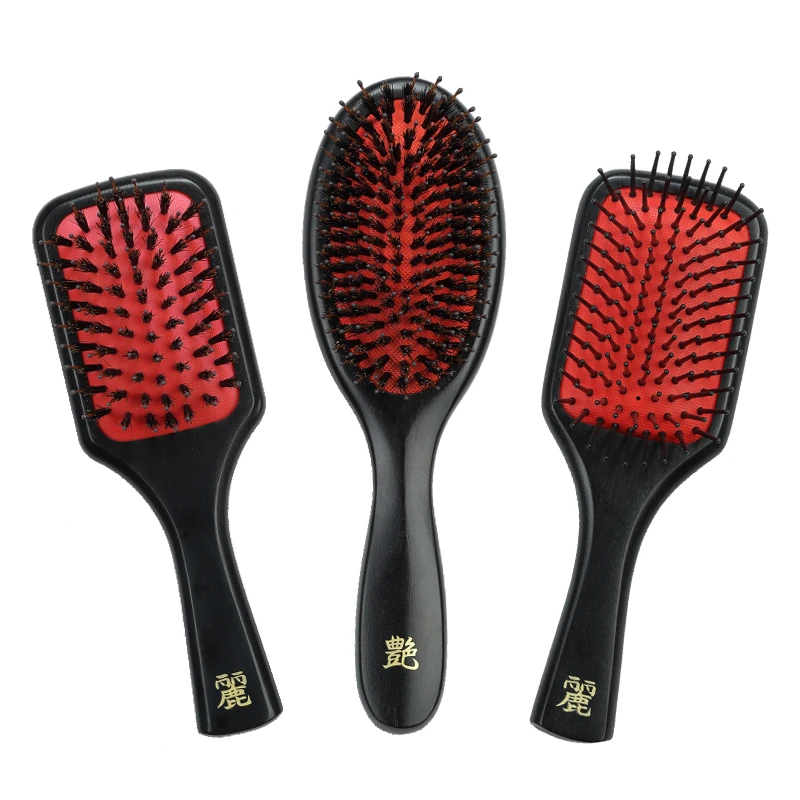 Custom High Quality Paint Wood Paddle Hair Brush