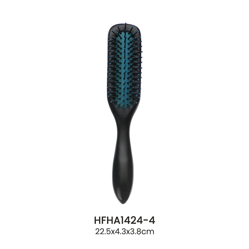 100% Natural Wood Paddle Brush with Blue Cushion