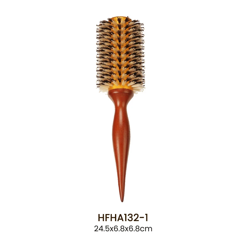 Wood Barrel Round Brush for Salon