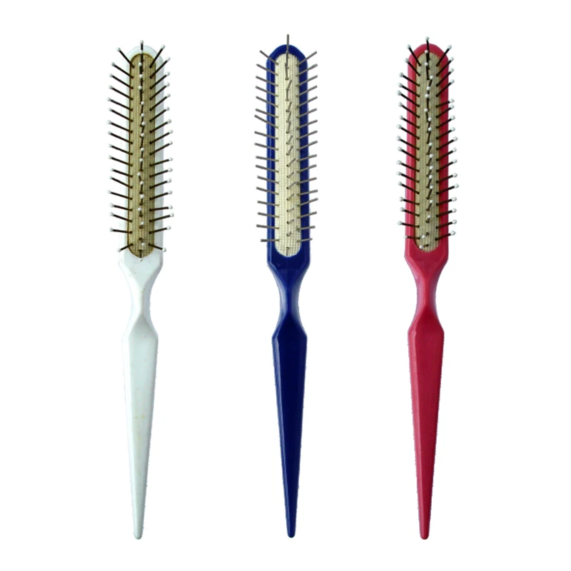 Colorful Teasing Hair Brush with Metal Pins
