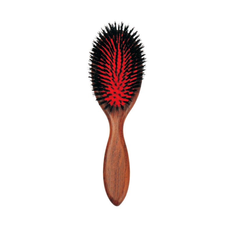 Custom High-quality Olive Wood Hair Brush with 100% Natural Boar Bristles