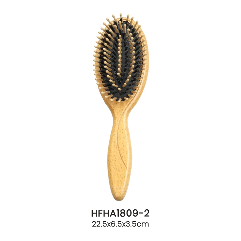 Beech Wood Paddle Brush with Laser Handle