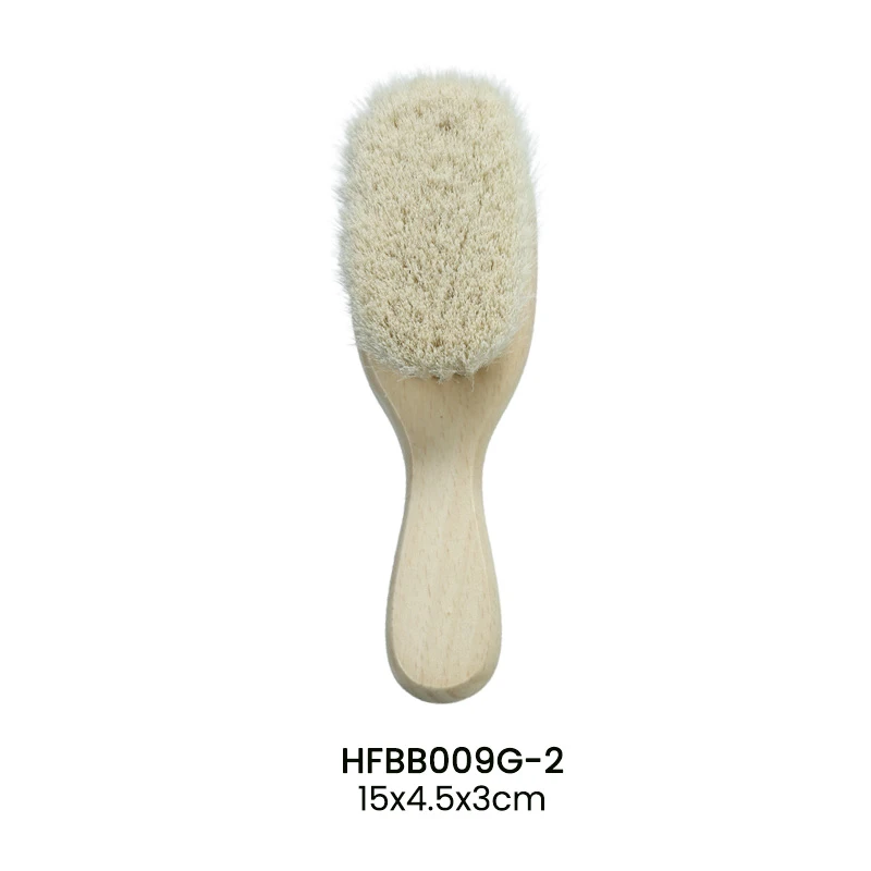 Custom White Beech Wood Baby Brush Set (3 Pieces)