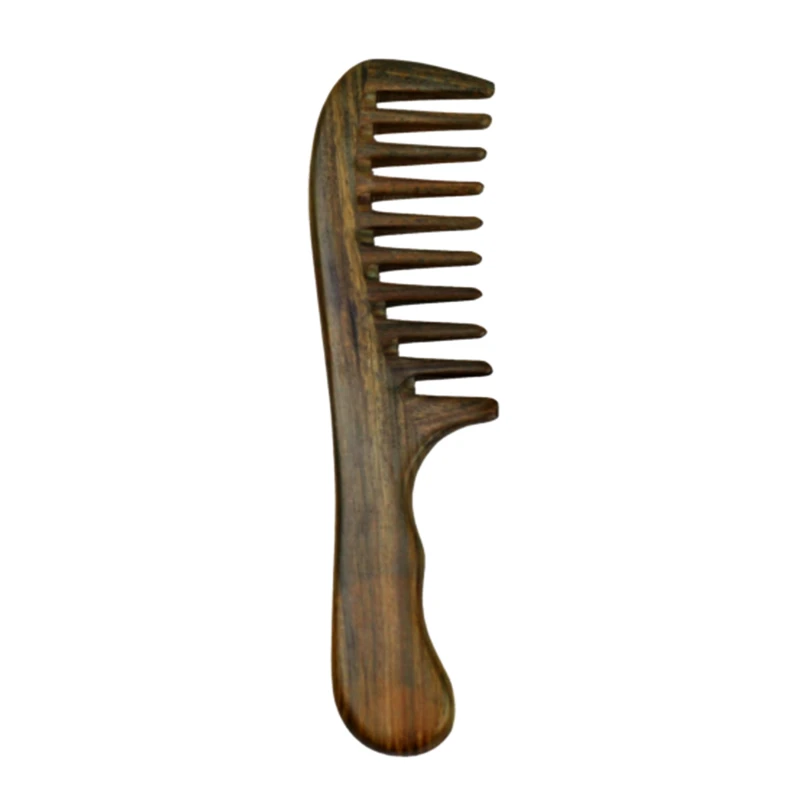 Custom Wave Handle Wide-tooth Comb