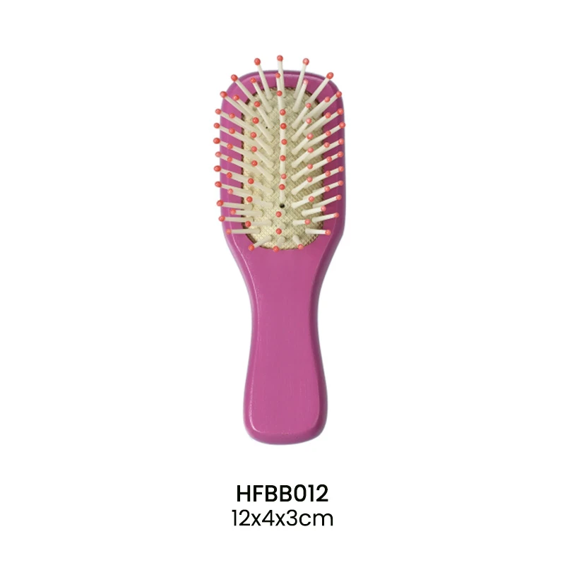Natural Wood Kids Hair Brush OEM Color Paint