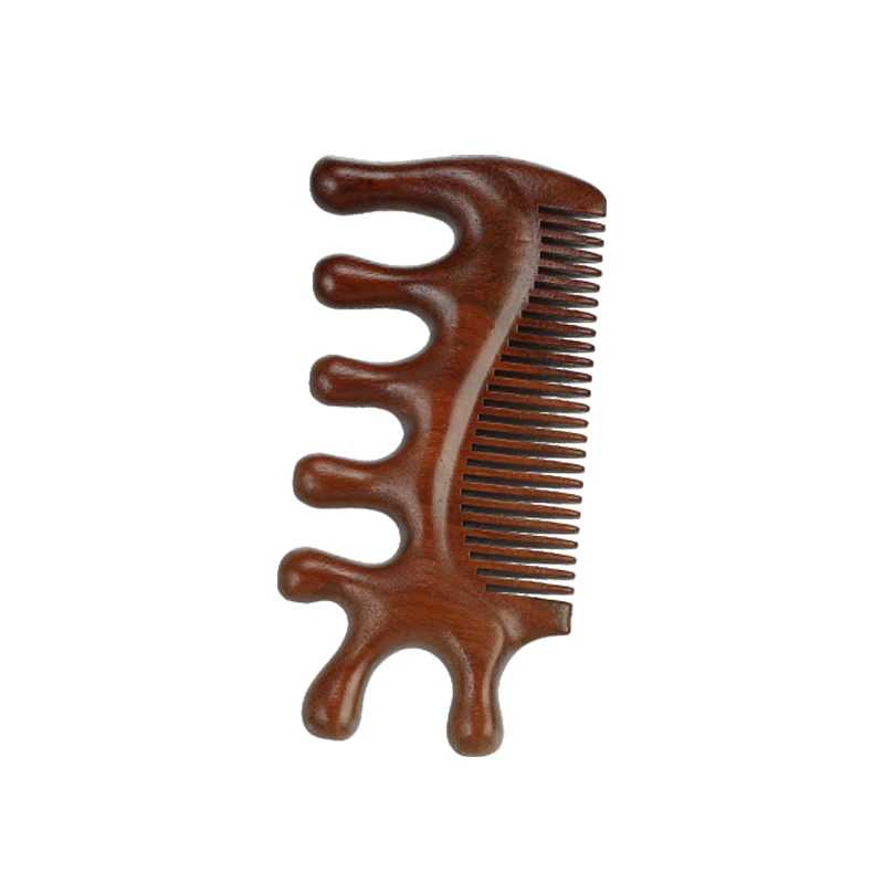 Wooden Scalp Massage Comb 3-in-1