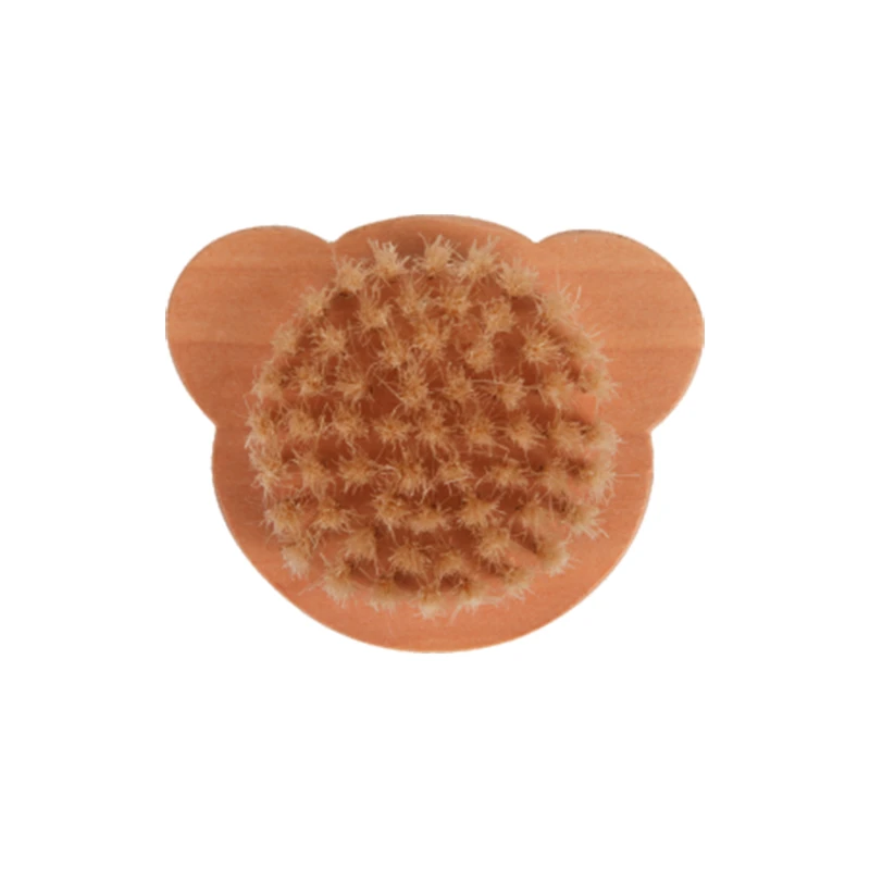 100% Natural Wood Bear-shape Baby Brush for Wholesale