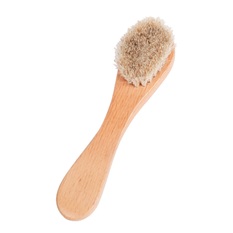 100% Horse Hair Wooden Handle Facial Brush for Wholesale