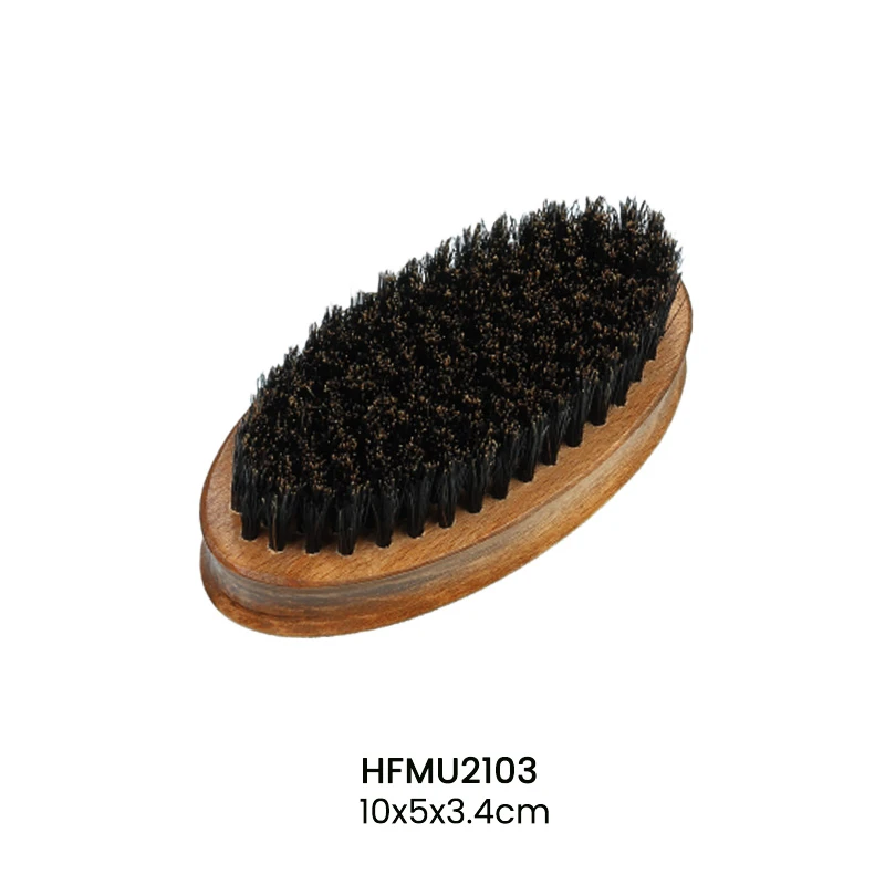 4-piece Brush Set for Men - Shaving Brush, Bristle Beard Brush in Two Size, Beard Comb