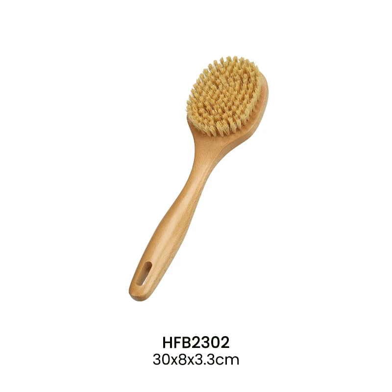 Custom curved handle Long&Short Brush For Shower