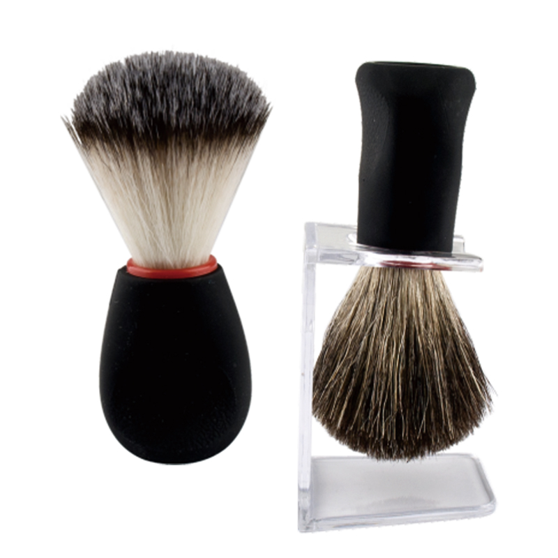 Shaving Brush with Plastic Hanging Holder for Barbershop