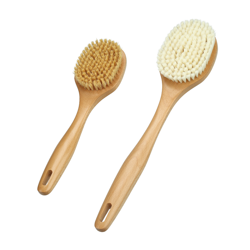 Custom curved handle Long&Short Brush For Shower