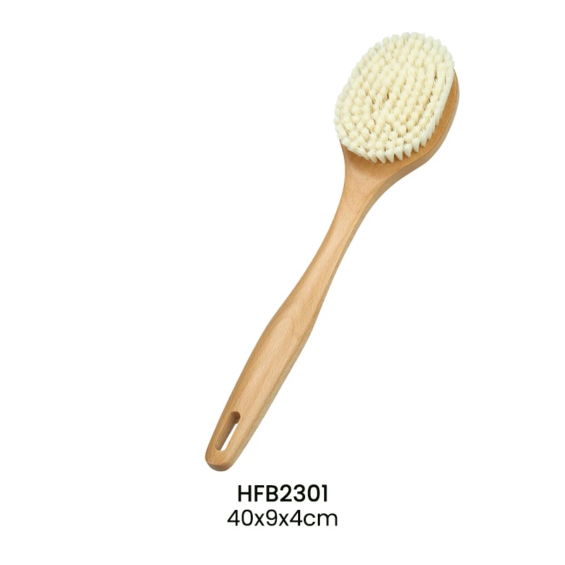 Custom curved handle Long&Short Brush For Shower