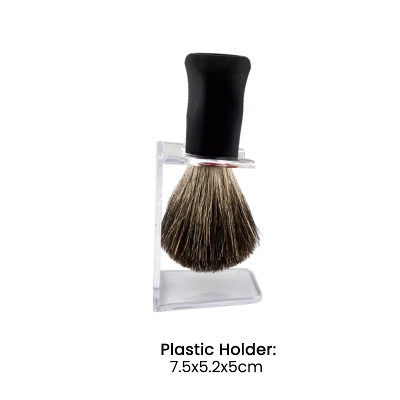 Shaving Brush with Plastic Hanging Holder for Barbershop