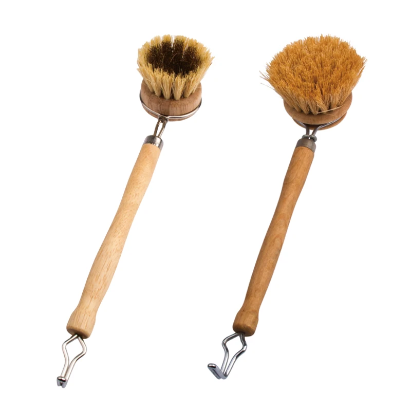 Wood handle detachable head cleaning Brush