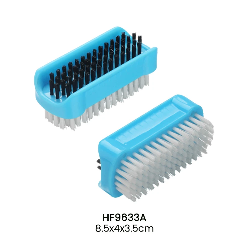 Plastic Double-Sided Hand&Nail Brush 2 colors bristle
