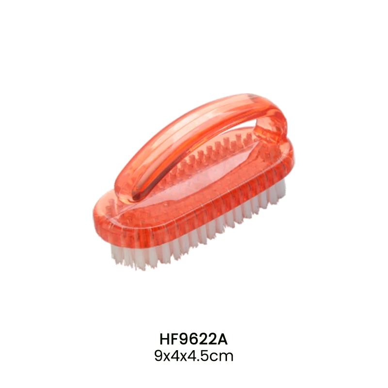 Red /wheat straw Plastic Handle Grip Nail Brush