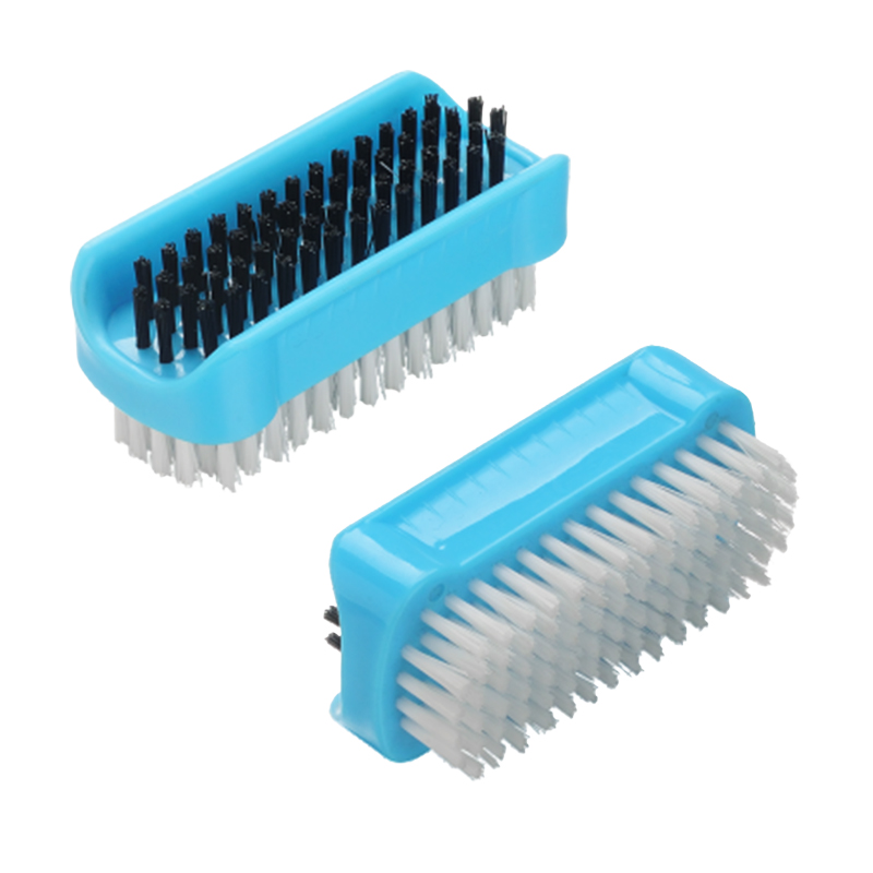 Plastic Double-Sided Hand&Nail Brush 2 colors bristle