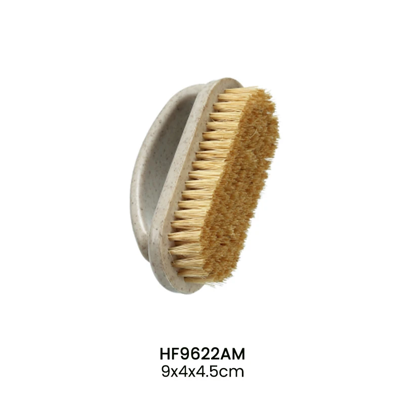 Red /wheat straw Plastic Handle Grip Nail Brush