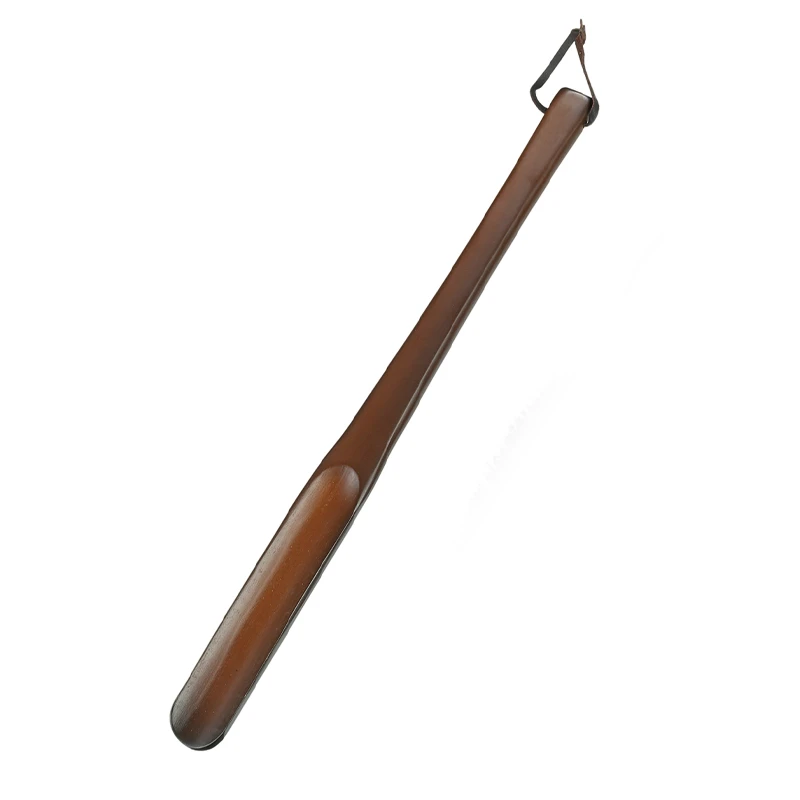 Natural Wooden long Shoehorn in brown color