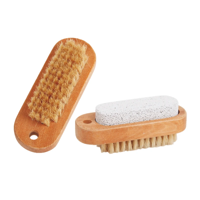 2 in 1 Double Sided brush Pumice Stone with Bristles