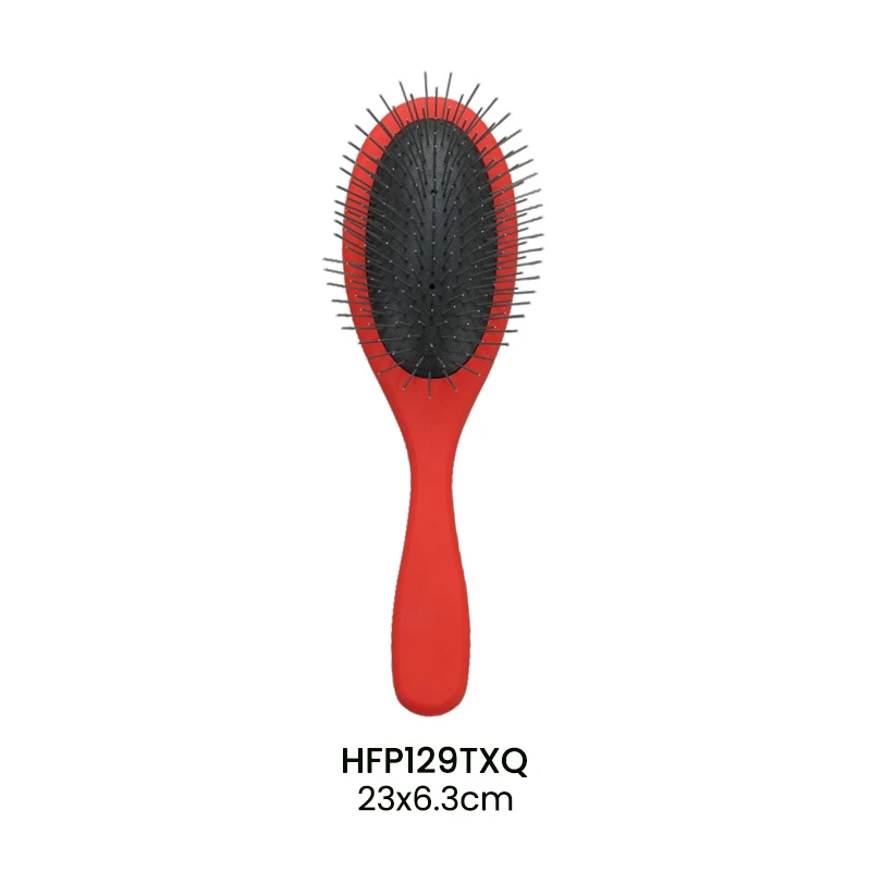 Custom Brown/ Red Oval Cushion Detangling Brush For pets