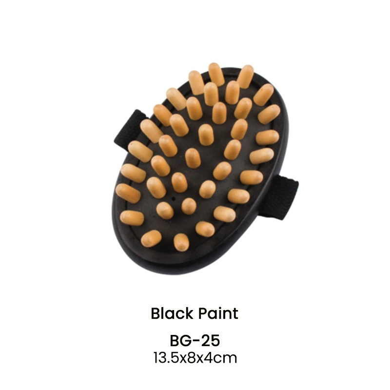 FSC oval Wooden Meridian Massage Brush for wholesale