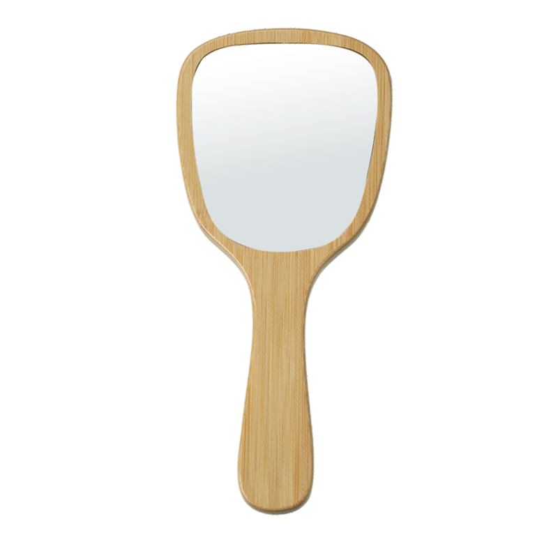 Wood Handheld Portable Vanity Mirror