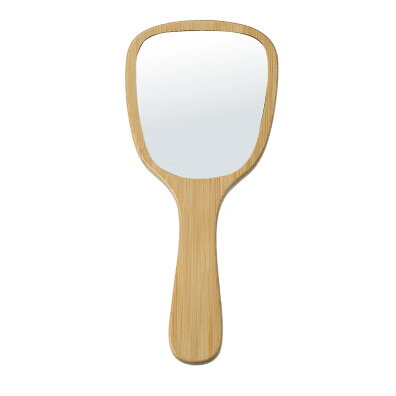 Wood Handheld Portable Vanity Mirror