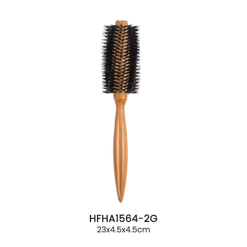Spiral Bristle Beech Wood Round Hair Styling Brush
