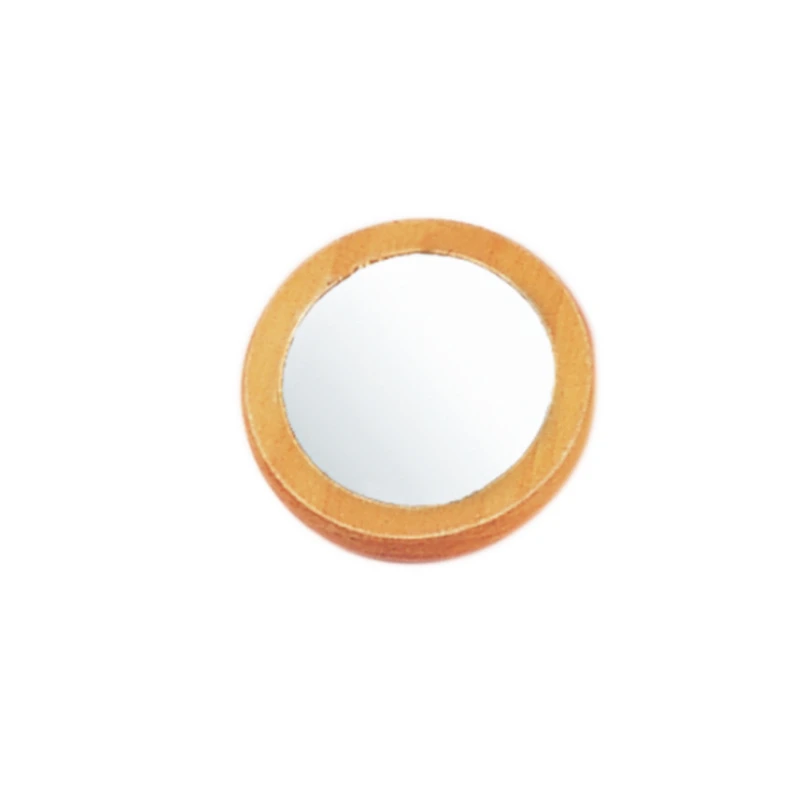 100% Natural Wood Mini Circle Makeup Mirror