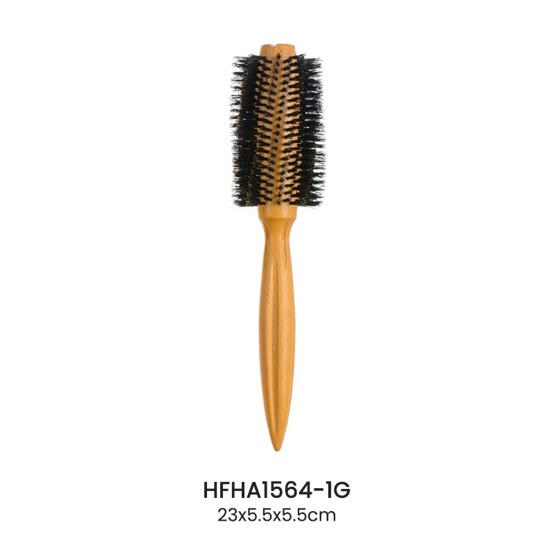Spiral Bristle Beech Wood Round Hair Styling Brush