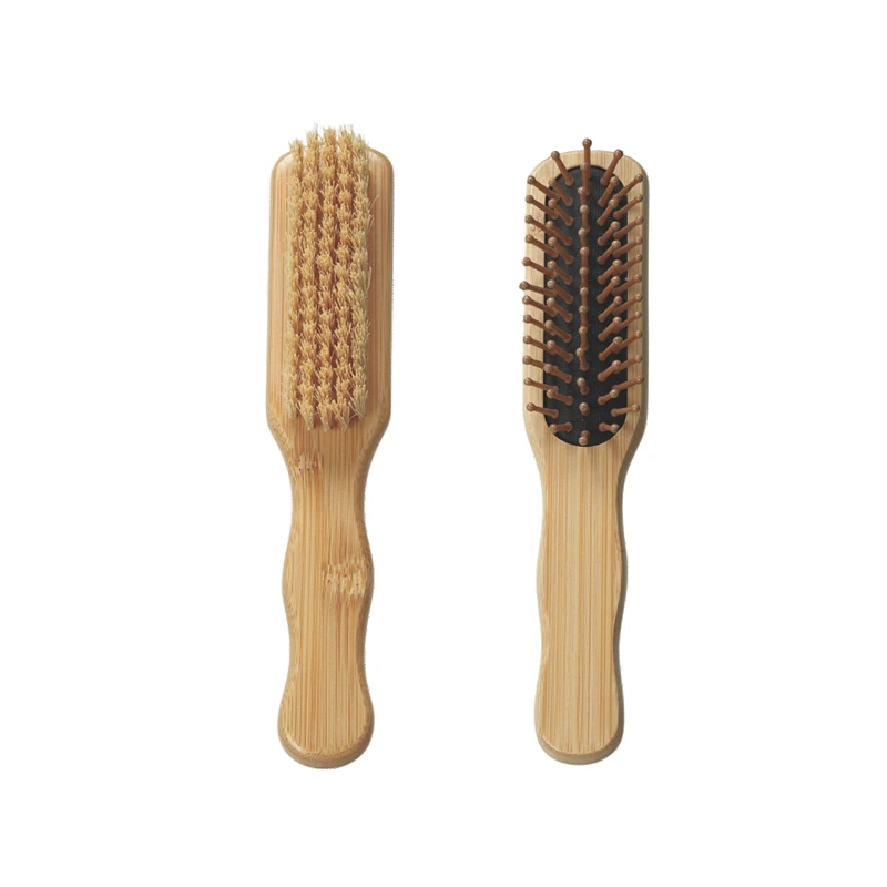 100% Natural Bamboo Wave Handle Hair Brush