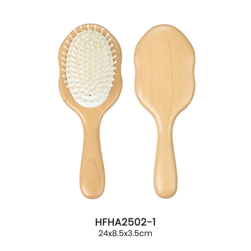 Cute Gourd Beech Wood Scalp Care Hair Brush