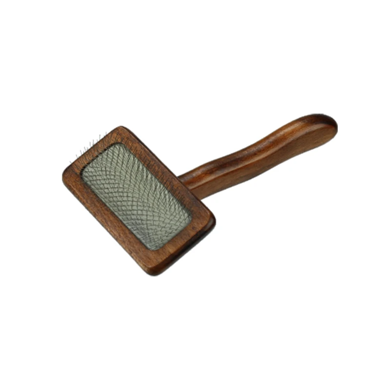 100% Natural Wood Dog & Cat Brush for Shedding