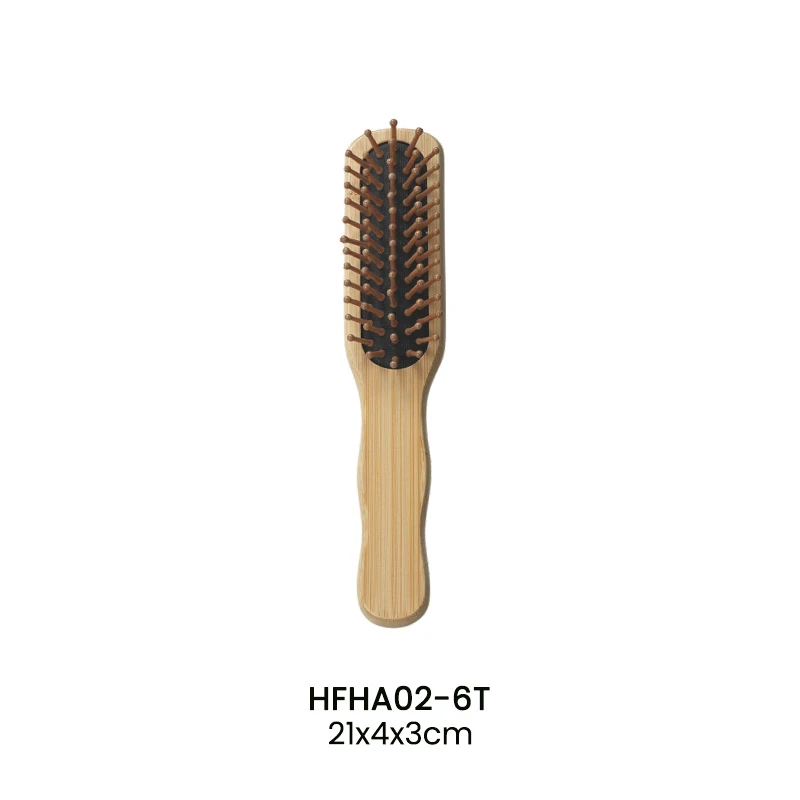 100% Natural Bamboo Wave Handle Hair Brush