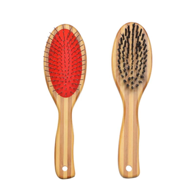 2 IN 1 Dual-sided BAMBOO Handle Pet Brush