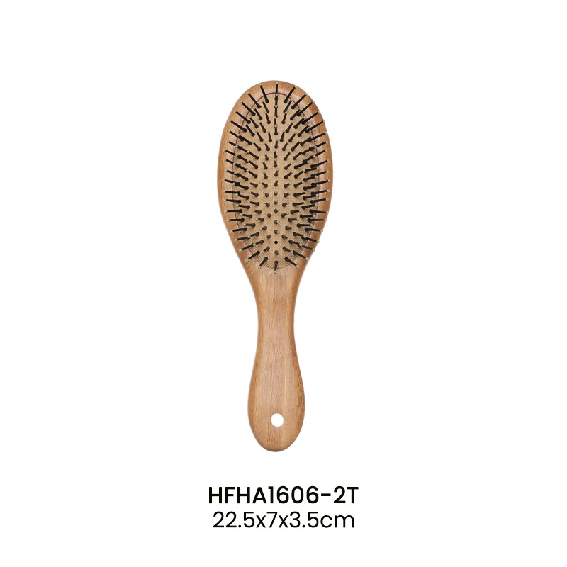 OEM Bamboo Paddle Hair Brush Set with Nylon Massage Pins