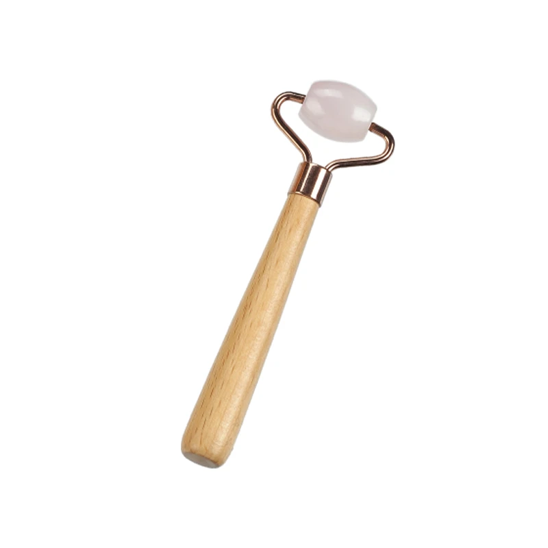 Jade Roller with Wooden handle for face care