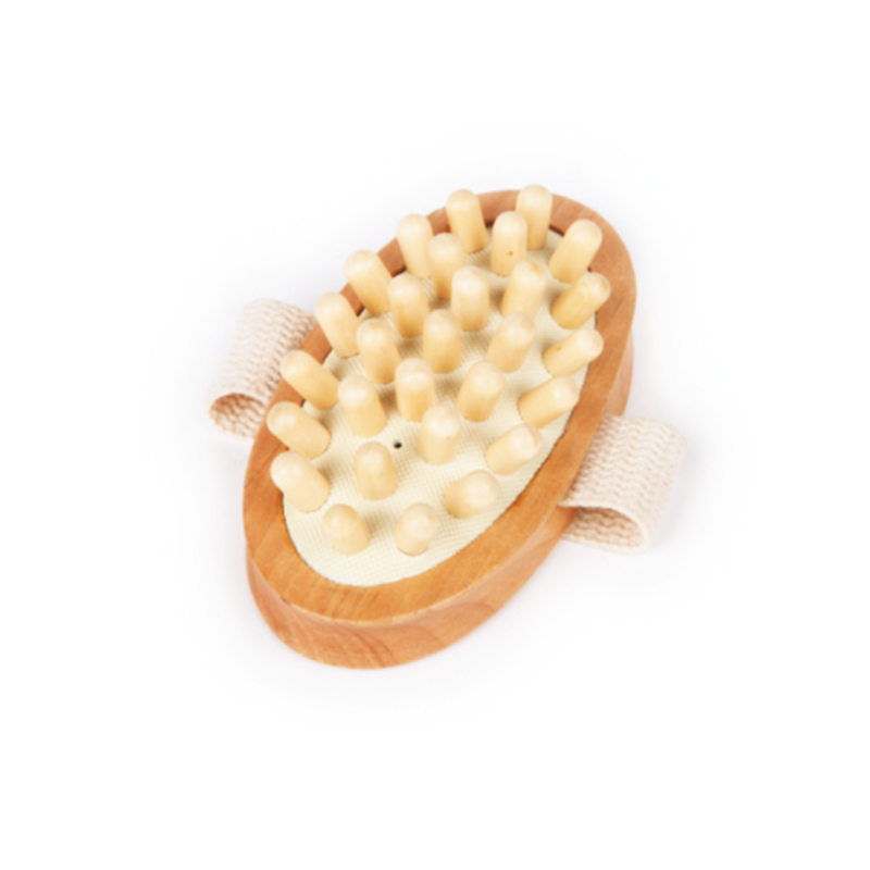 100% Natural oval Wooden Meridian Massage Brush