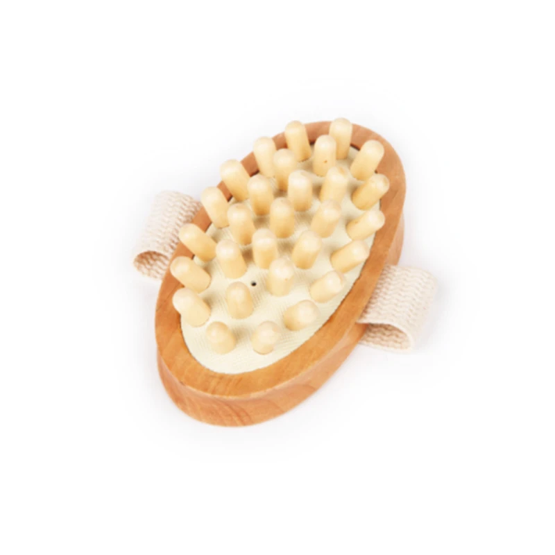 100% Natural oval Wooden Meridian Massage Brush
