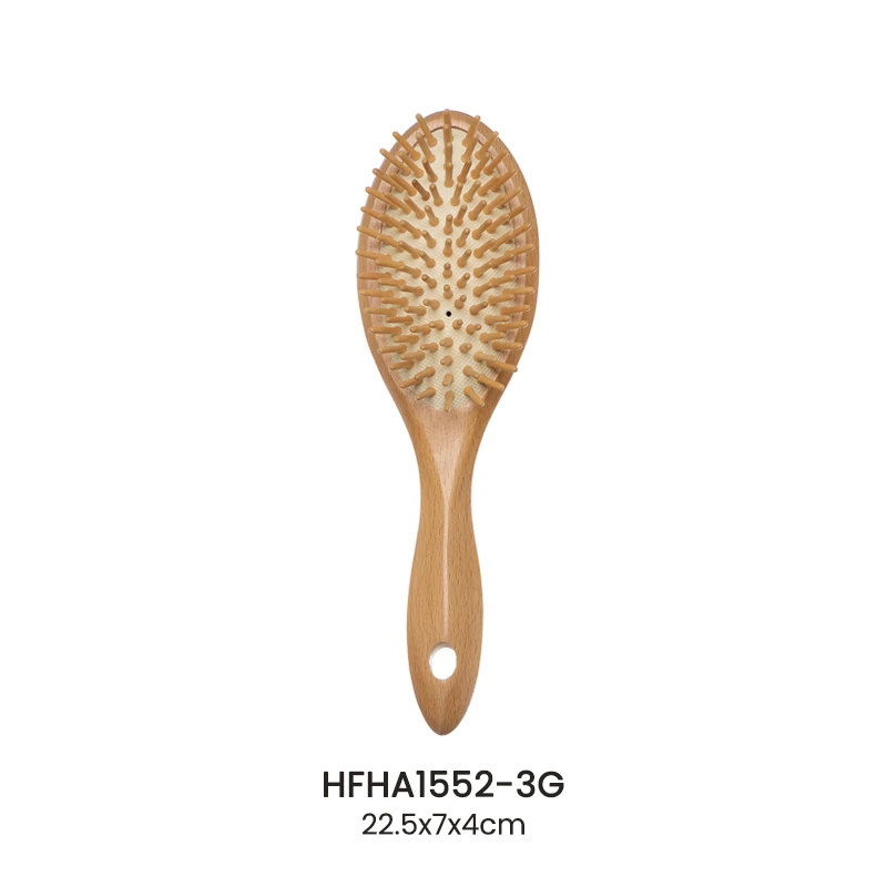 Special triangle handle shape Beech Wood Paddle Hair Brush
